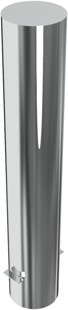 Absperrpfosten Bollard Ø 154 mm aus Edelstahl STEIN HGS