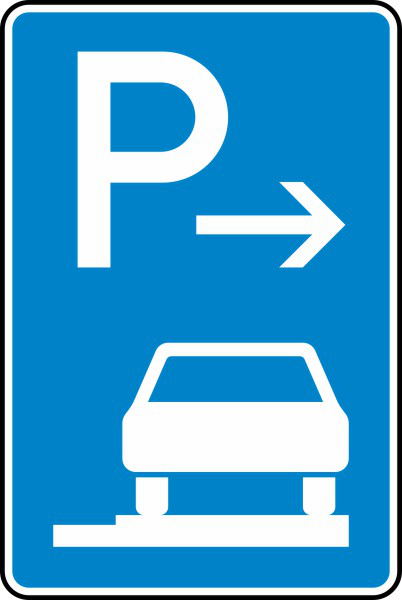 Parken auf Gehwegen ganz in Fahrtr. rechts (Ende) Nr. 315-67