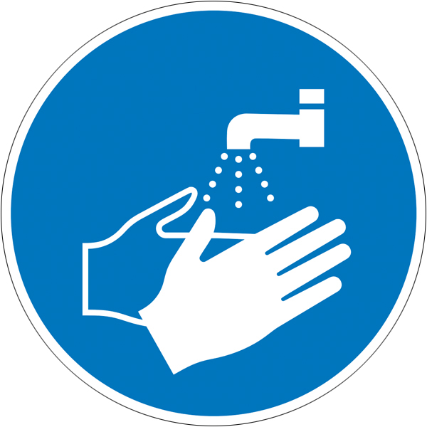 Modellbeispiel: Gebotsschild Hände waschen (Art. 21.a7107)