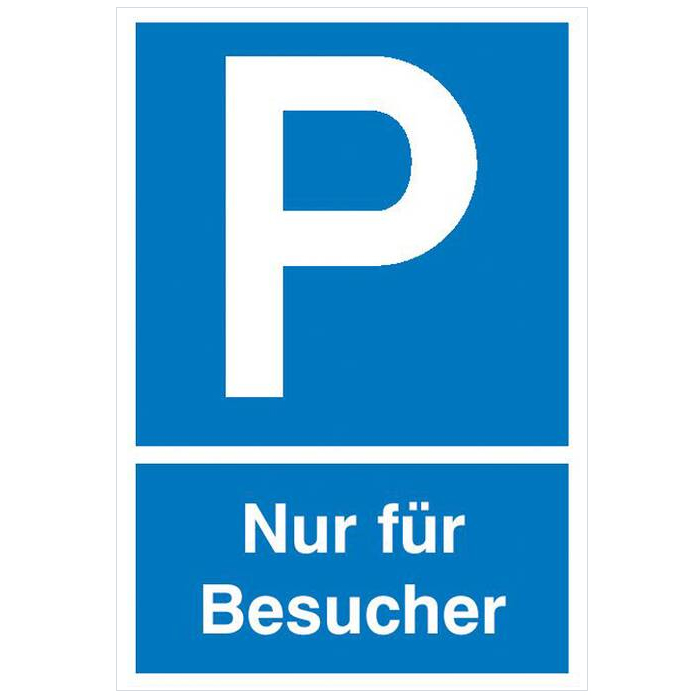 Modellbeispiel: Parkplatzschild Nur für Besucher (Art. 41.5113)