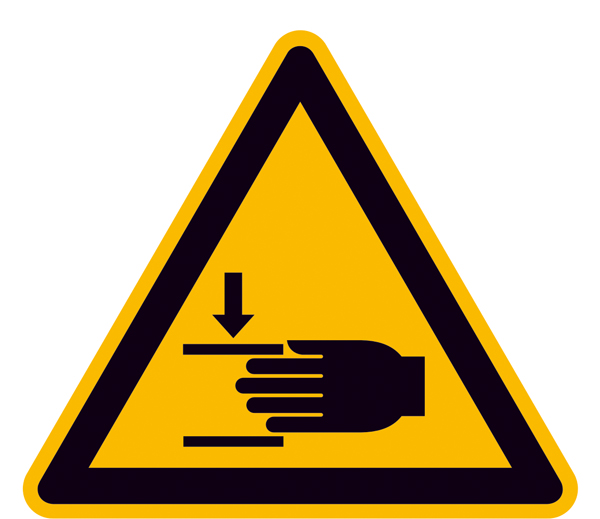 Modellbeispiel: Warnschild Warnung vor Handverletzungen (Art. 21.0330)