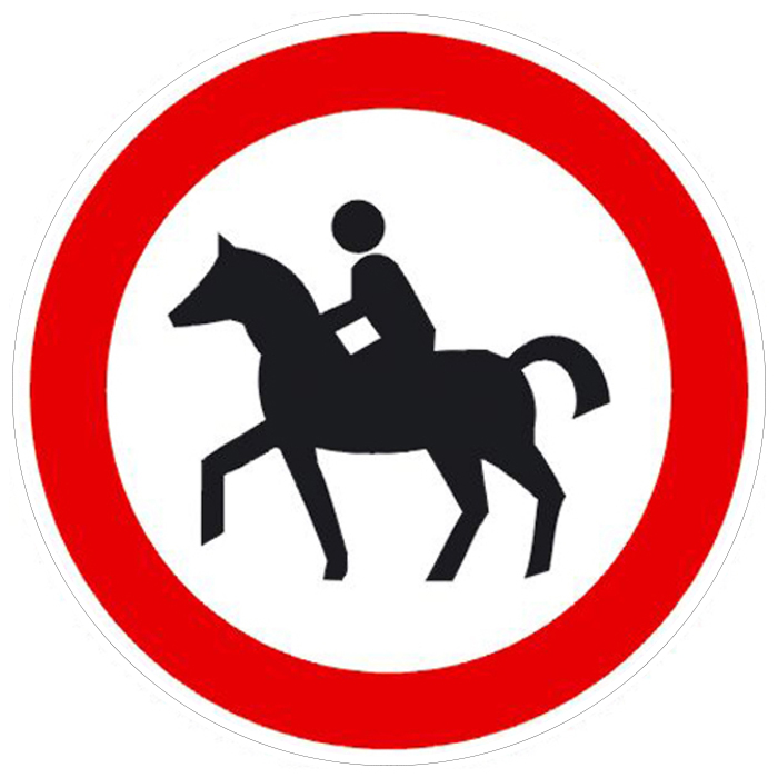 Modellbeispiel: Verkehrsschild Verbot für Reiter (Art. 11.5657)