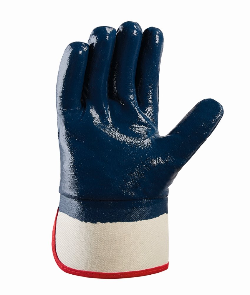 teXXor® topline Nitril-Handschuhe 'STULPE', Nitril-Vollbeschichtung (blau), 11 
