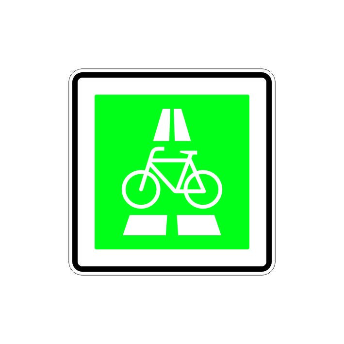Verkehrszeichen 350.1-10 StVO, Radschnellweg (Aufstellung rechts)