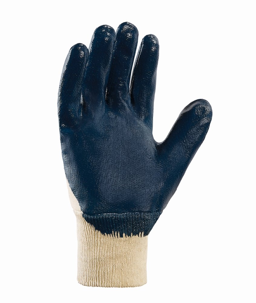 teXXor® Nitril-Handschuhe 'STRICKBUND', 3/4 Nitril-Beschichtung (blau), 9 
