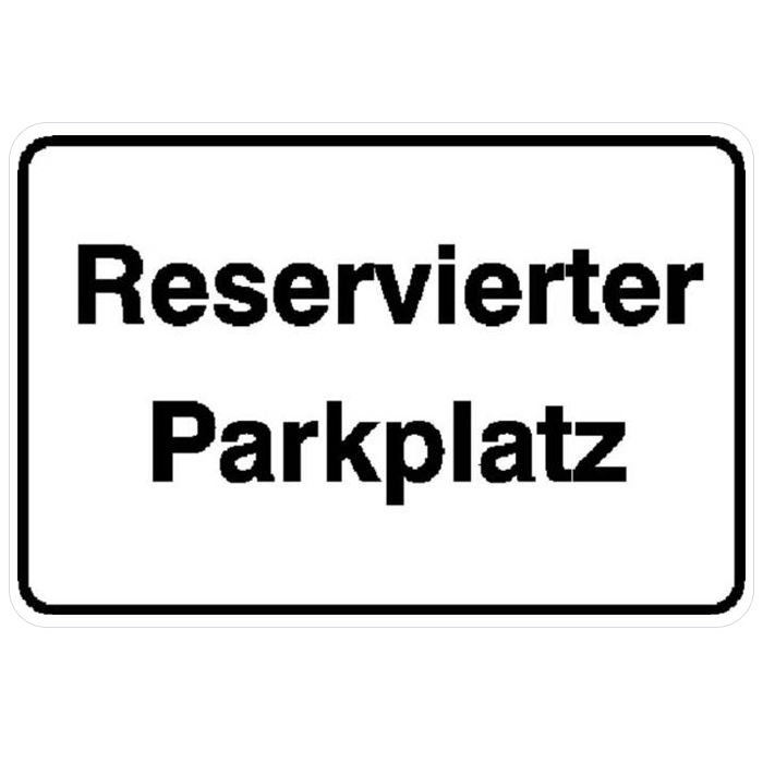 Modellbeispiel: Parkplatzkennzeichnung Reservierter Parkplatz (Art. 11.5579)