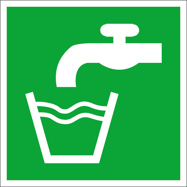 Rettungsschild Trinkwasser 