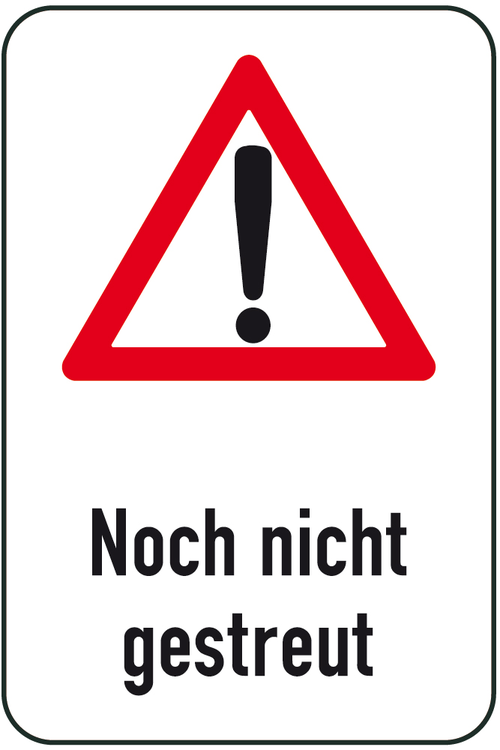 Modellbeispiel: Winterschild/Verkehrszeichen Noch nicht gestreut, Art. 14707/14708