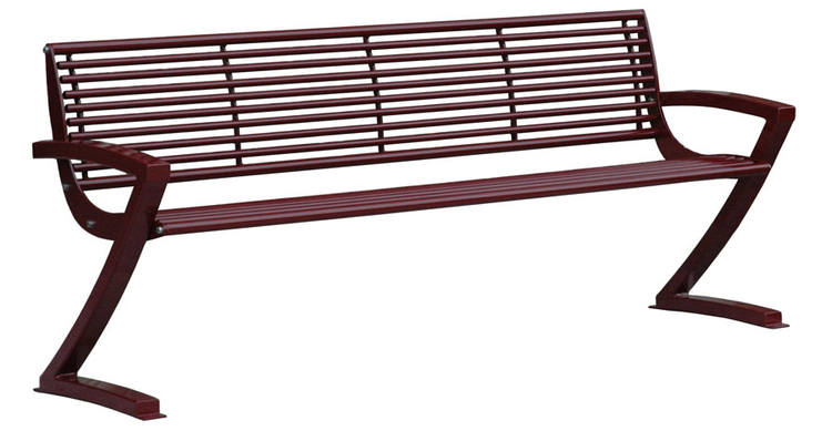 Modellbeispiel: 4er-Sitzbank -Zorro- mit Rückenlehne, mobil, aufdübeln möglich (Art. 20816)