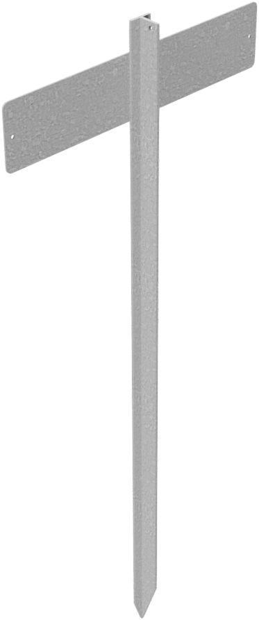 Stab mit Schildblech zum Einschlagen 40 mm, Länge 1200 mm