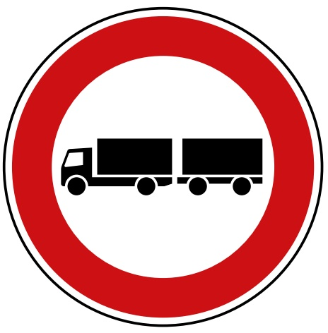 Verbot für Lastkraftwagen mit Anhänger Nr. 257-57