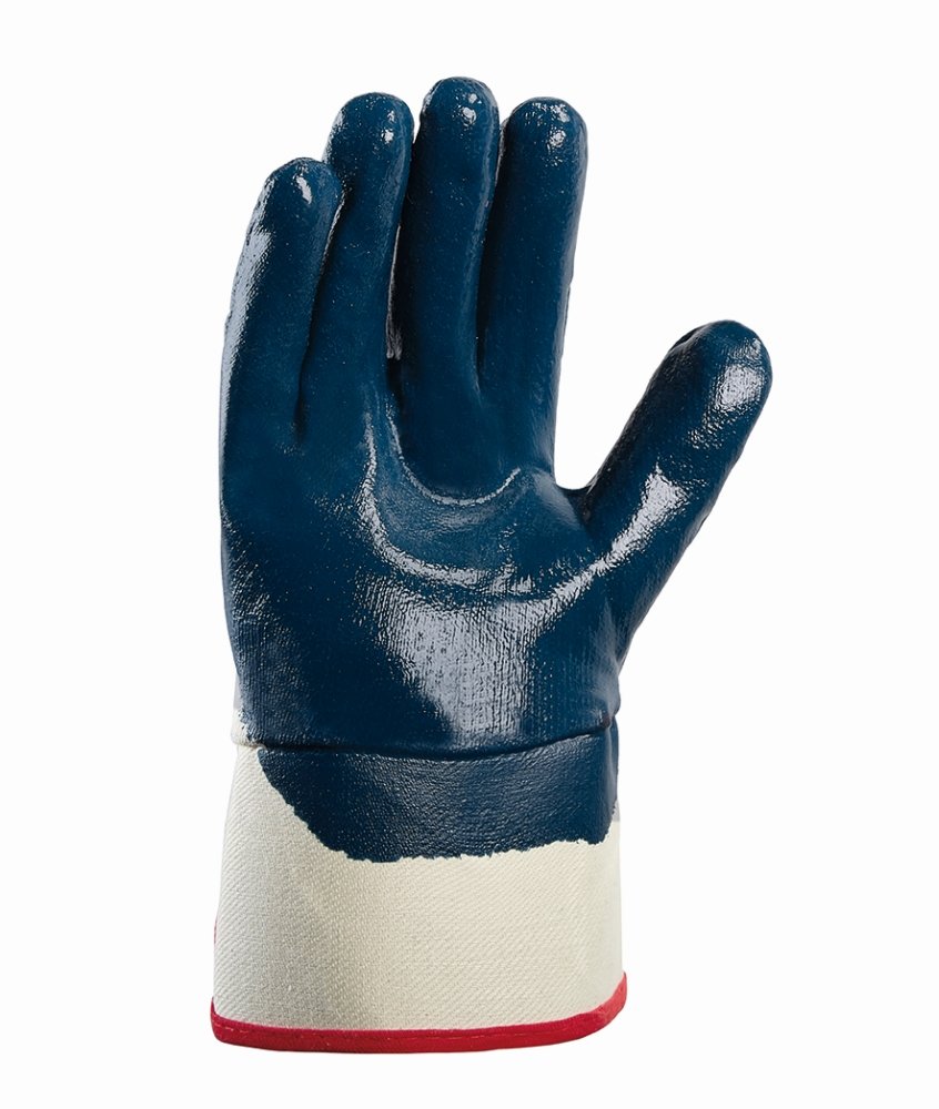 teXXor® topline Nitril-Handschuhe 'STULPE', 3/4 Nitril-Beschichtung (blau), 9 