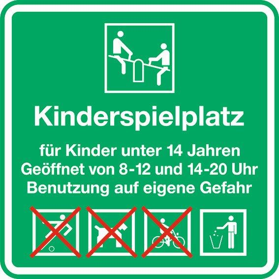 Modellbeispiel: Kinder- und Spielplatzschild -Kinderspielplatz-, Art. kss30002521