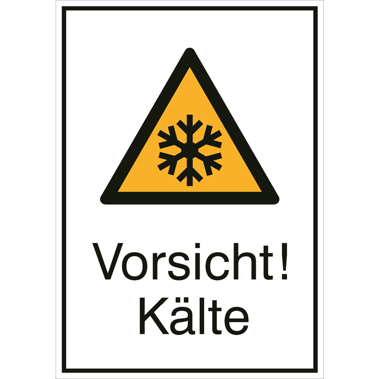 Modellbeispiel: Kombischild Vorsicht! Kälte (Art. 21.0447)