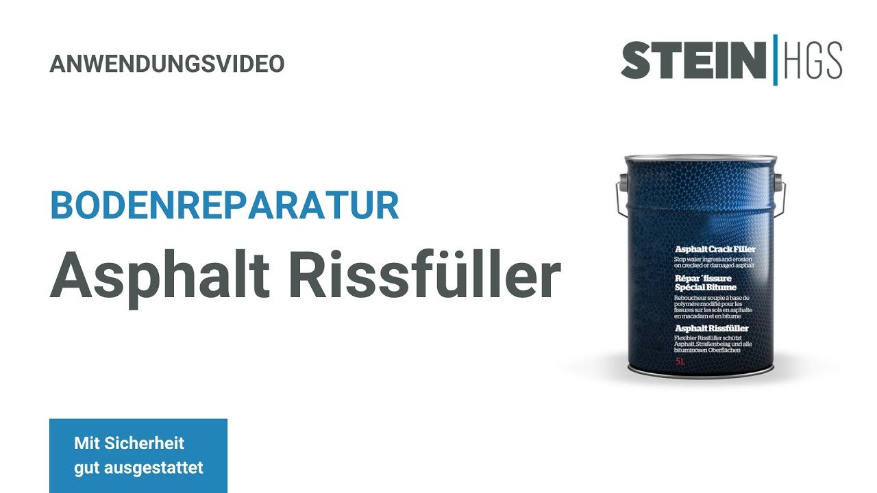 Asphalt Rissfüller zur Reparatur kleinerer Risse, 5 Liter, für Innen- und Außenbereich