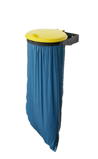 Anwendungsbeispiel: Müllsackhalter beschichtet mit gelbem DeckelArt. - Nr. 15416