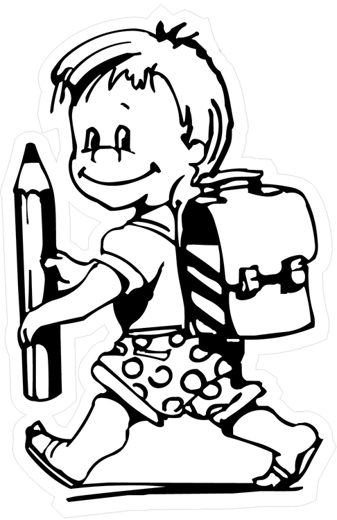 Modellbeispiel: Verkehrszeichen Kinderfigur mit Stift und Schulranzen (Art. 15096)