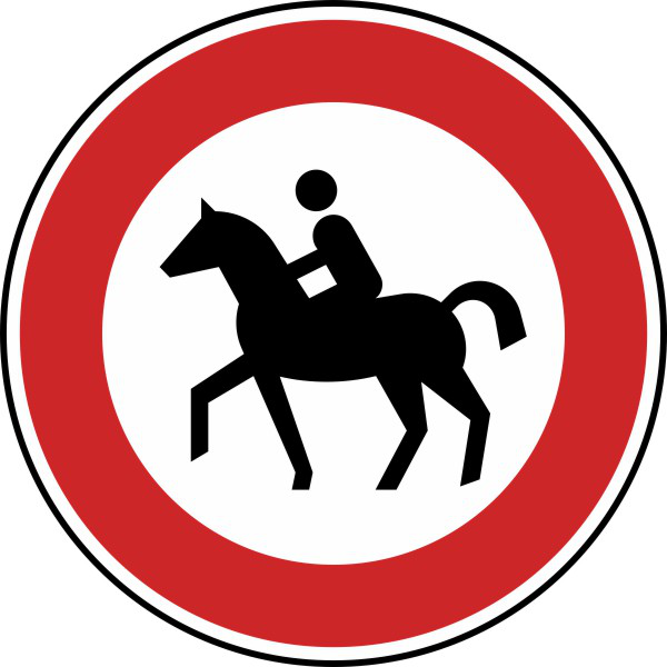 Verbot für Reiter Nr. 257-51