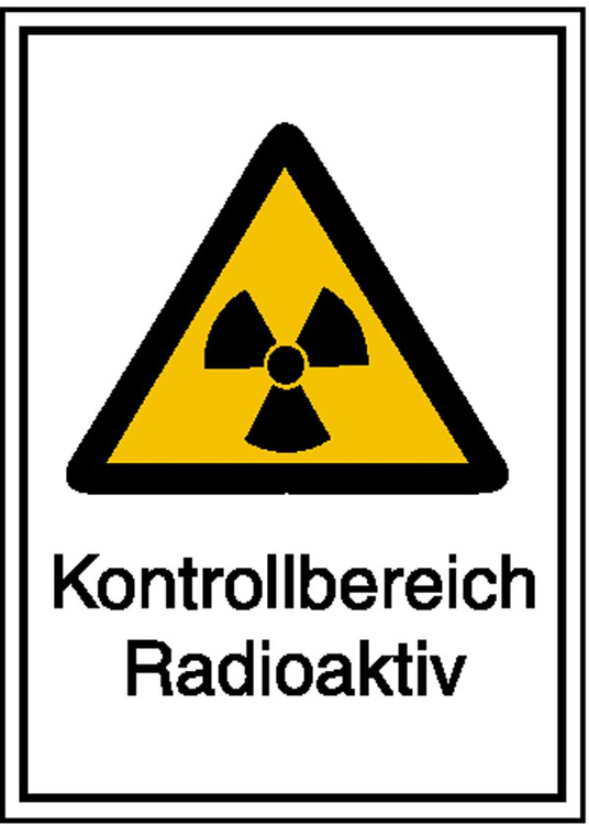 Strahlenschutzkennzeichnung, Kontrollbereich Radioaktiv