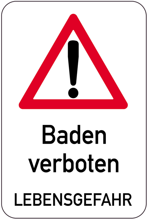 Modellbeispiel: Sonderschild Baden verboten Lebensgefahr (Art. 14919)