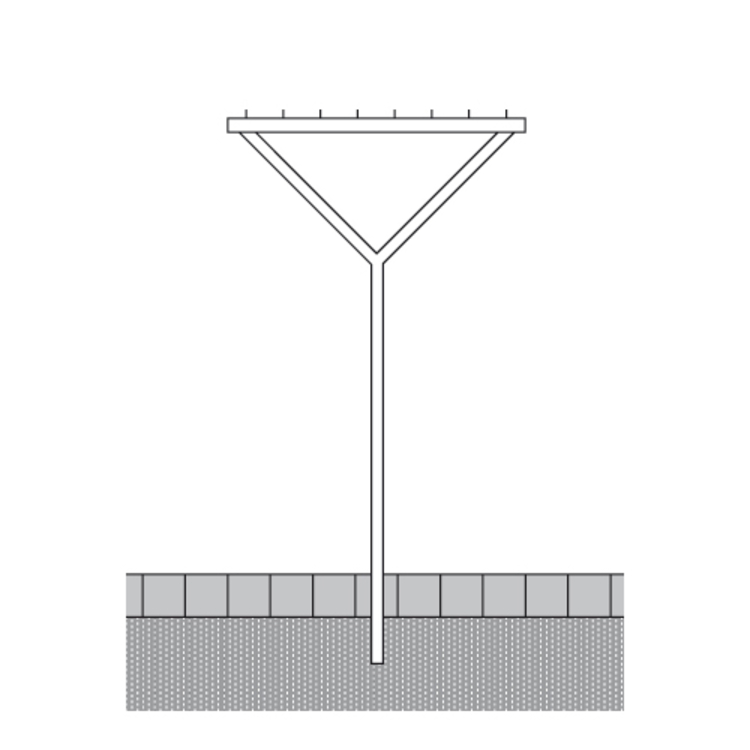 Wäschetrockengerüst Y-Form, aus Stahl Ø 60 mm, Gesamthöhe 2500 mm, Breite 1500 mm