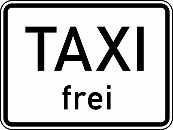 Modellbeispiel: VZ Nr. 1026-30 (Taxi frei)