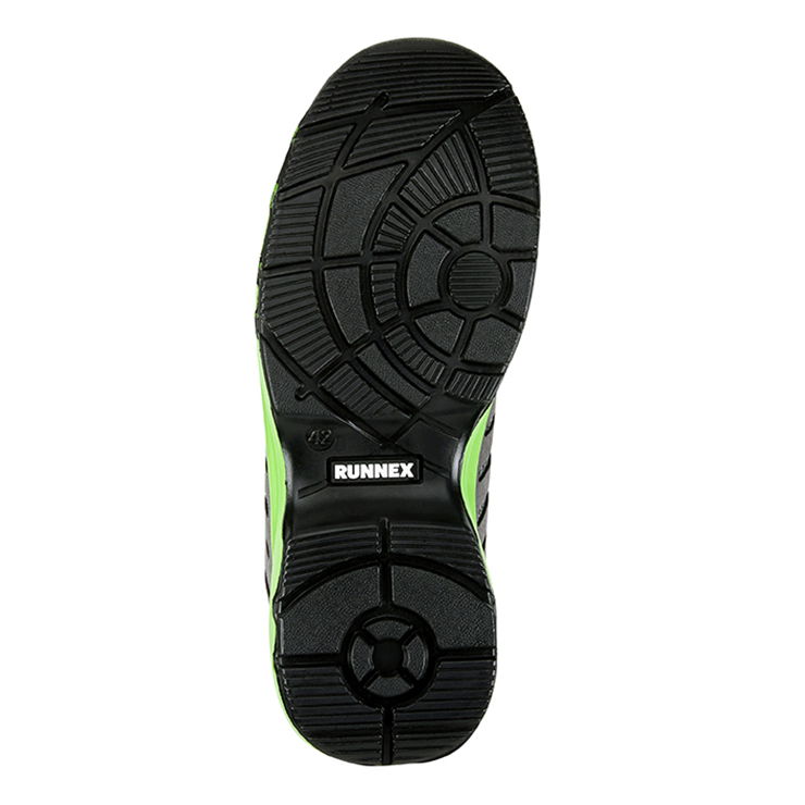 RUNNEX® S1P-ESD-Sicherheitsklettsandalen FlexStar, 42, grau/grün