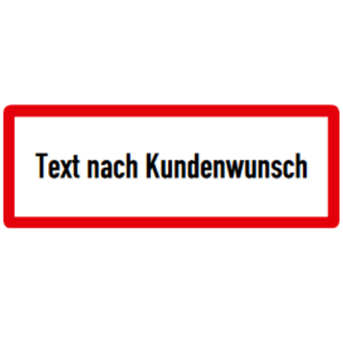 Modellbeispiel: Sonderschild, Text nach Kundenwunsch, aus Aluminium, DIN 4066 (Art. hwsb220072121)