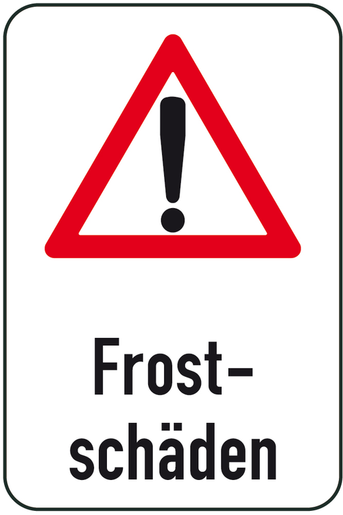 Modellbeispiel: Winterschild/Verkehrszeichen Frostschäden, Art. 14737/14738