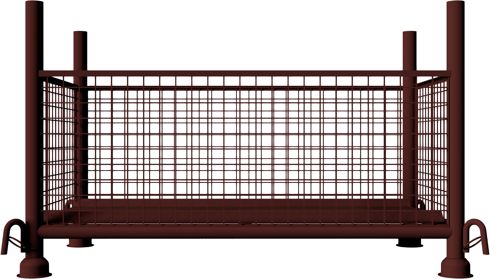 Gitterboxpalette A mit Kranösen, lackiert