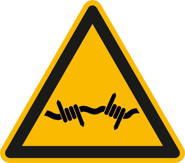 Modellbeispiel: Warnschild Warnung vor Stacheldraht (Art. 11.a8260)