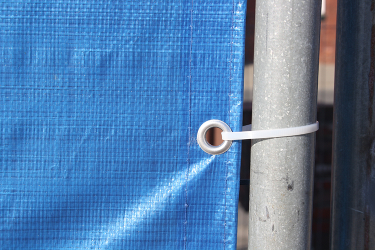 Kabelbinder für Sichtschutzplanen 4,8 x 300 mm, weiß