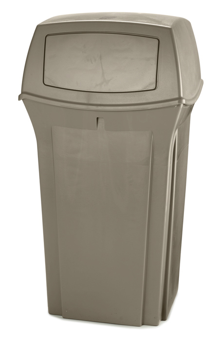 Modellbeispiel: Abfallbehälter -Ranger- Rubbermaid, mit 2 Einwurfklappen, 132 Liter (Art. 12066)