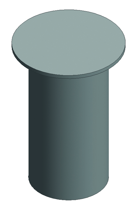 Technische Ansicht: Abdeck-Kappe mit Dichtungsring für Bodenhülse aus Stahl Art. bs10060