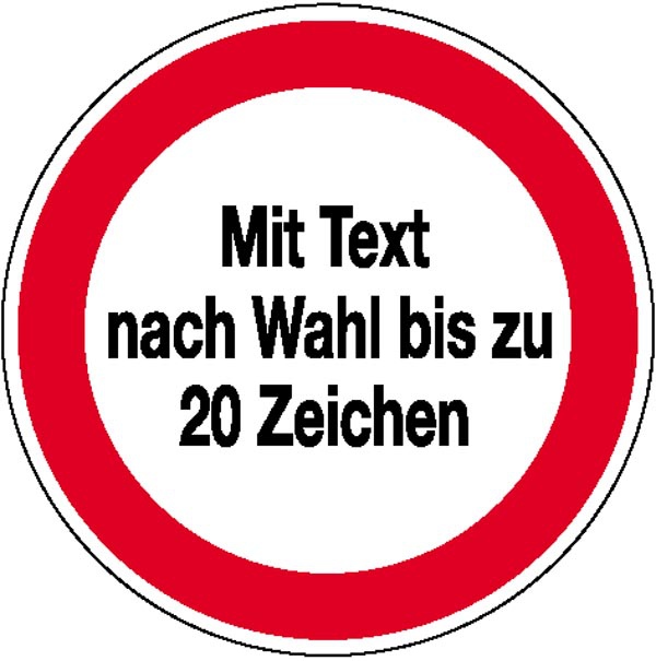 Modellbeispiel: Hinweisschild für Betriebssicherheit Text nach Wahl bis zu 20 Zeichen (Art. 43.1217)