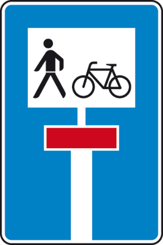 Für Radverkehr und Fußgänger durchlässige Sackgasse Nr. 357-50