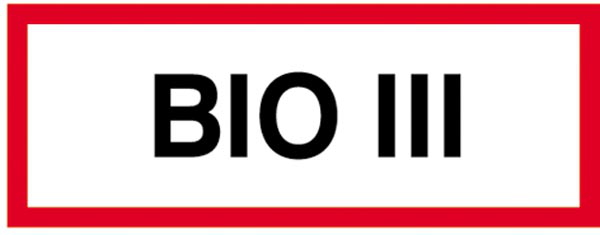 Hinweisschild, BIO III