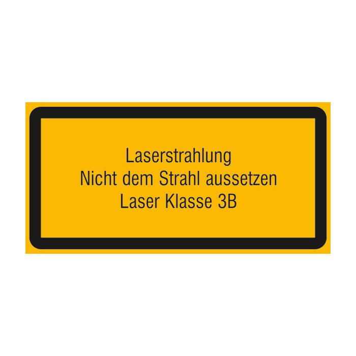 Modellbeispiel: Laserkennzeichnung Warnzusatzschild, Laserstrahlung Klasse 3B (Art. 21.1909)