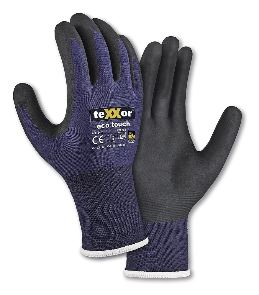 teXXor® Nylon-Strickhandschuhe 'eco touch®', 7 