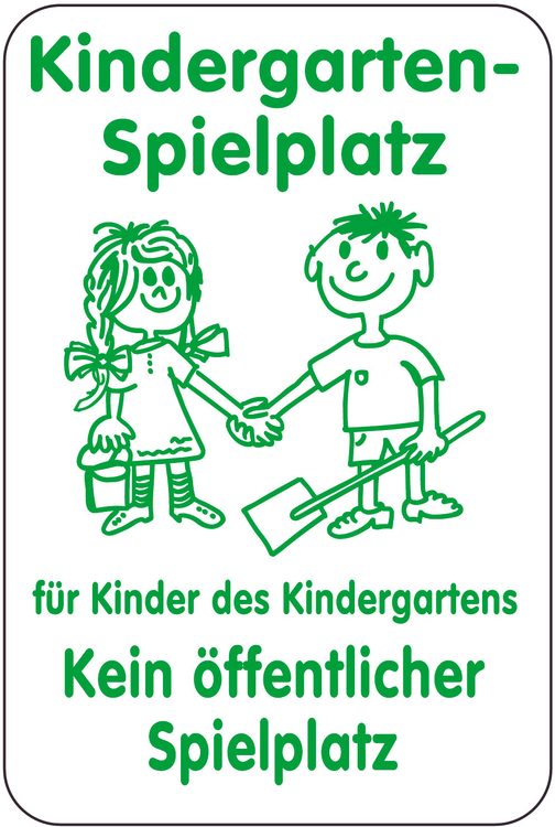 Modellbeispiel: Sonderschild, Kindergarten-Spielplatz, für Kinder des Kindergartens (Art. 14999)