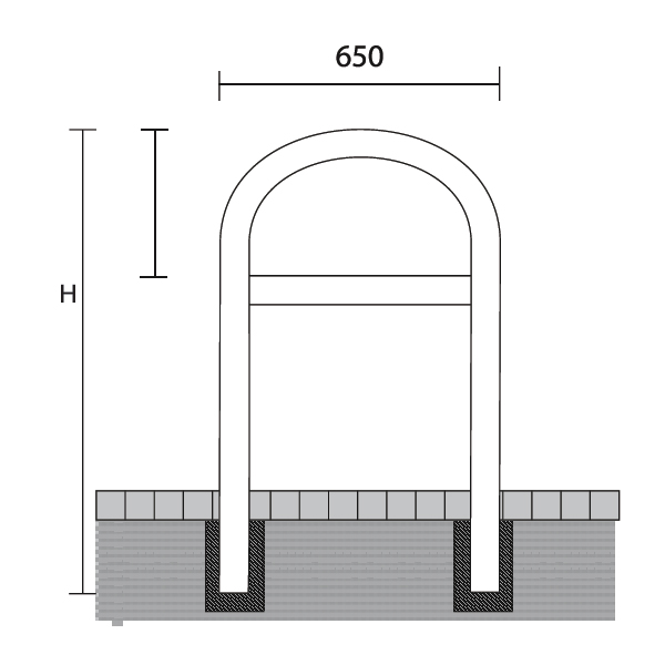 Anlehnbügel/Absperrbügel Ø 48 mm