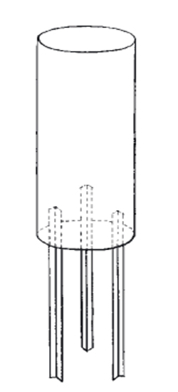 Technische Ansicht: Technische Ansicht: Rohrmast-Verlängerung Art. mv10802