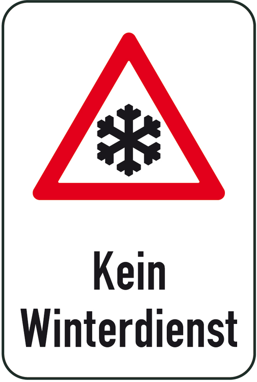 Modellbeispiel: Winterschild/Verkehrszeichen Kein Winterdienst, Art. 14739/14740