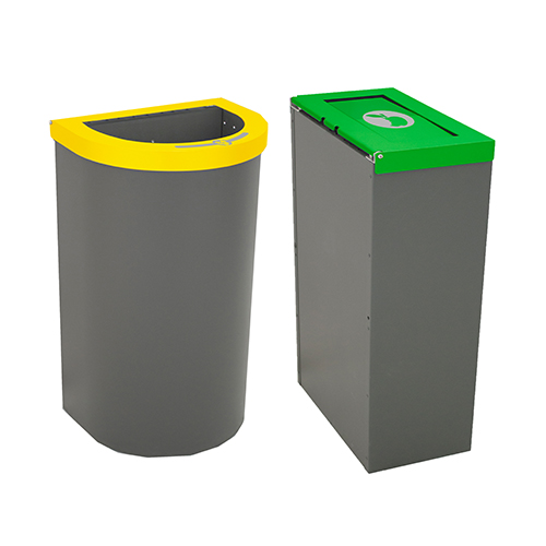 Modellbeispiele: Abfallbehälter -Nice small- aus Stahlblech, 45 oder 65 Liter, feuerfest (Art. 35340-03E2, 35337-02E3)