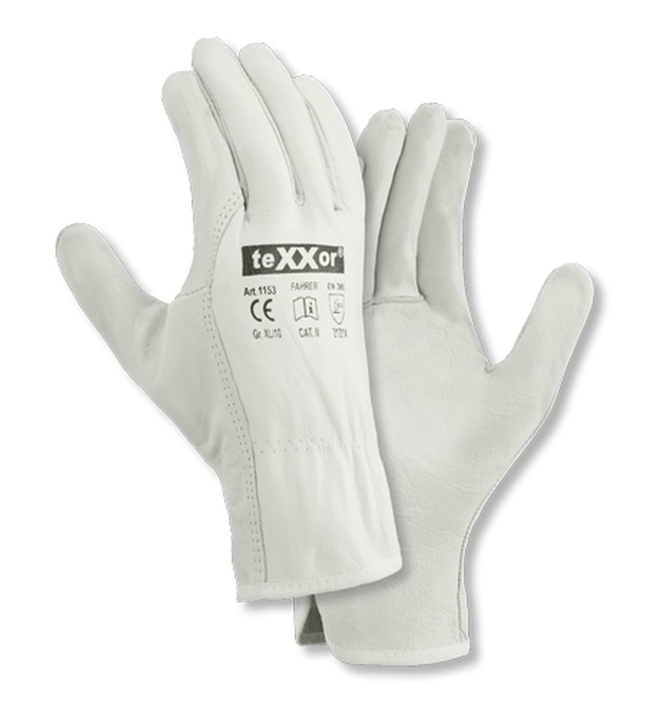teXXor® Rindnappaleder-Handschuhe 'FAHRER', 8 