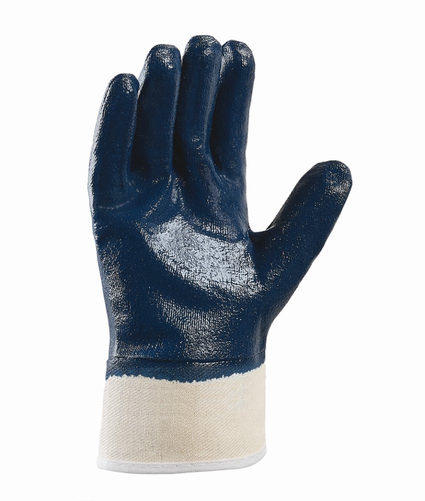 teXXor® Nitril-Handschuhe 'STULPE', Nitril-Vollbeschichtung (blau), 9 