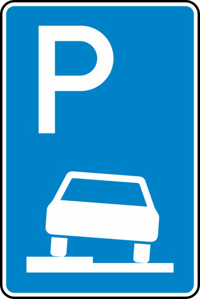Parken auf Gehwegen halb in Fahrtrichtung links Nr. 315-50