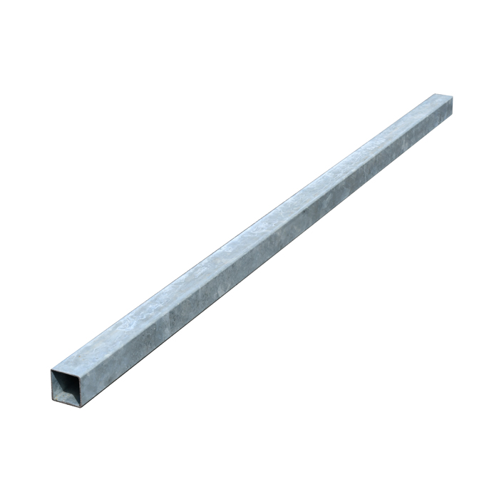 Modellbeispiel: Schaftrohr aus Stahl, Vierkantrohr 60 x 60 mm, feuerverzinkt (Art. rs3001)