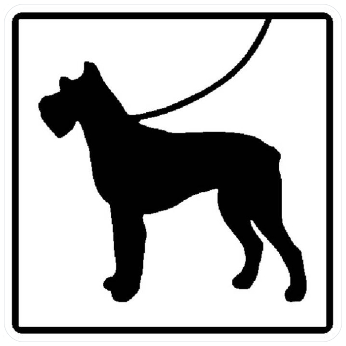 Modellbeispiel: Hinweisschild Hunde bitte anleinen (Art. 11.5347)