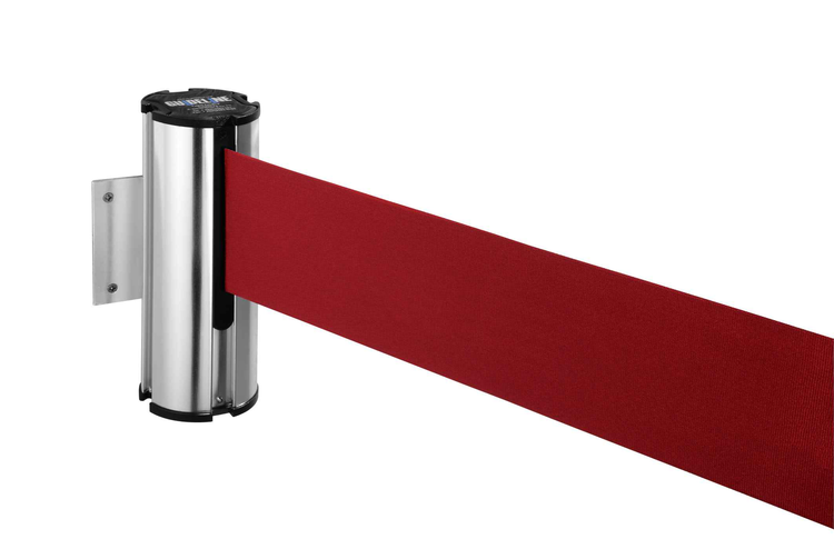 Modellbeispiel: Wandgurtkassette  -P-Line Fenix- mit extrahöhem Gurt Chrom-Optik, Gurt rot (Art. 12851p-01)
